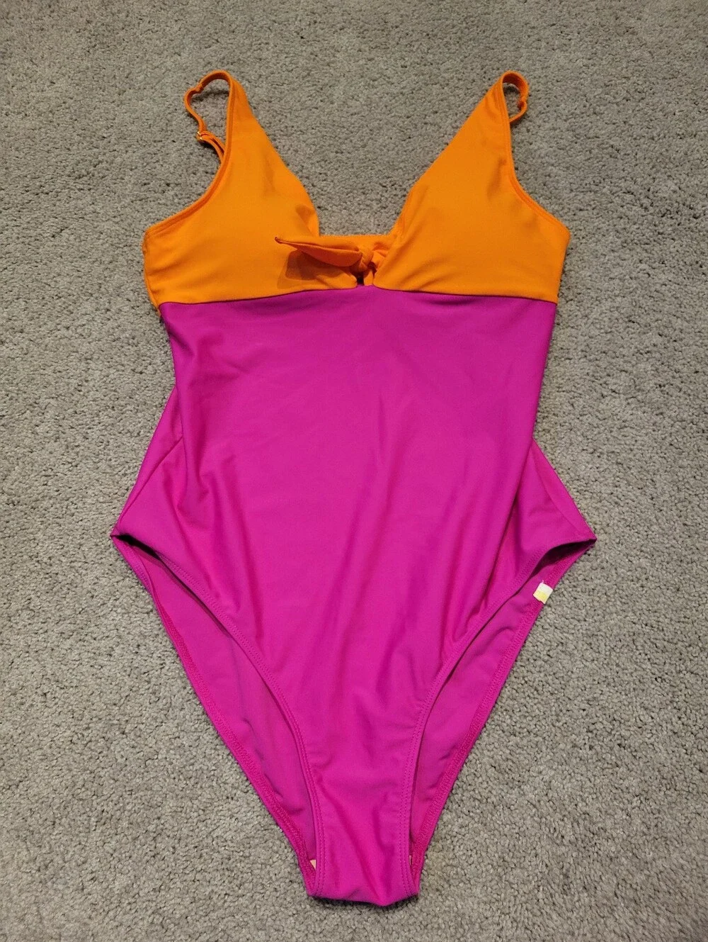 Summersalt The Jetsetter One Piece Swimsuit Hibiscus Tangerine Pink